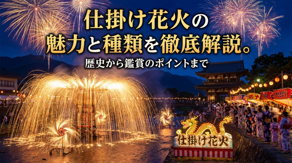 仕掛け花火の魅力と種類を徹底解説。歴史から鑑賞のポイントまで