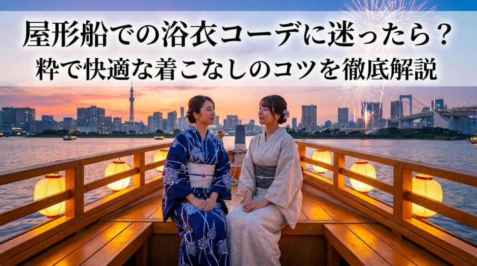 屋形船での浴衣コーデに迷ったら？粋で快適な着こなしのコツを徹底解説