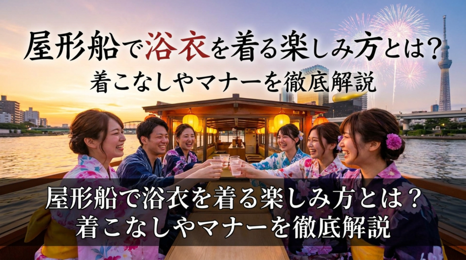 屋形船で浴衣を着る楽しみ方とは？着こなしやマナーを徹底解説