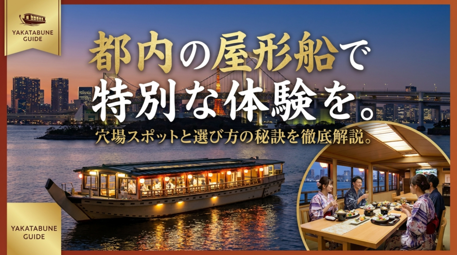都内の屋形船で特別な体験を。穴場スポットと選び方の秘訣を徹底解説。