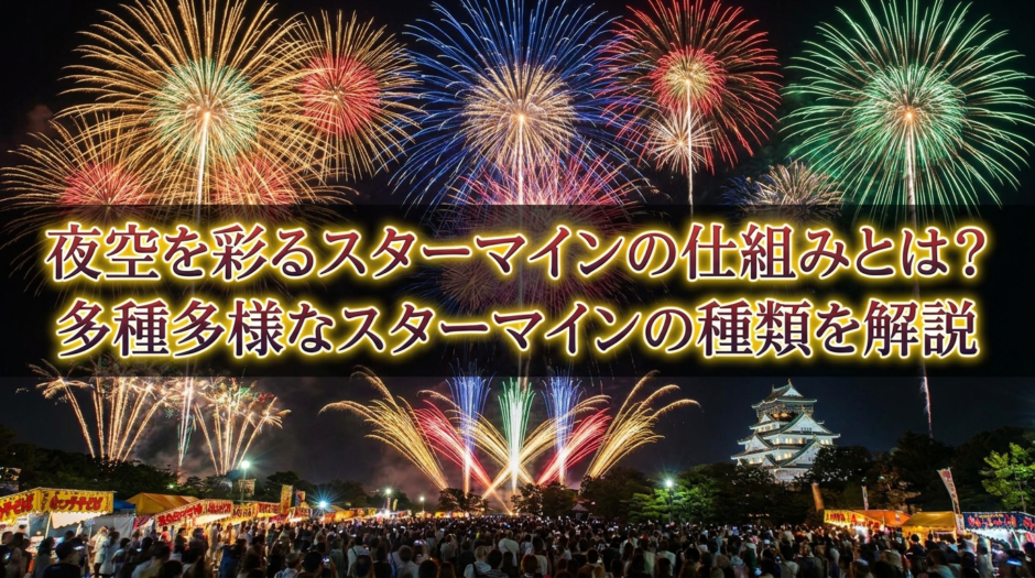 夜空を彩るスターマインの仕組みとは？多種多様なスターマインの種類を解説