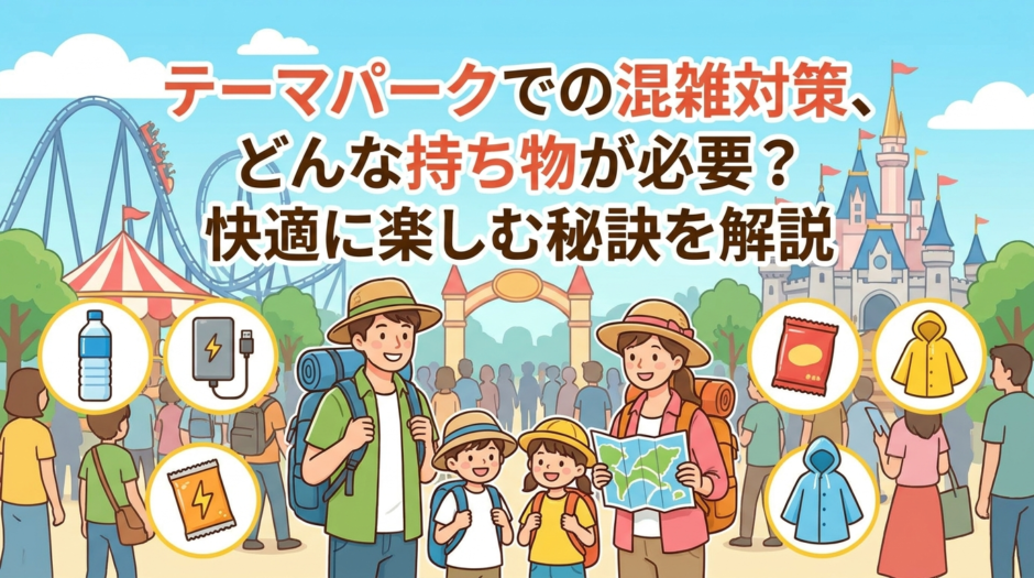 テーマパークでの混雑対策、どんな持ち物が必要？快適に楽しむ秘訣を解説